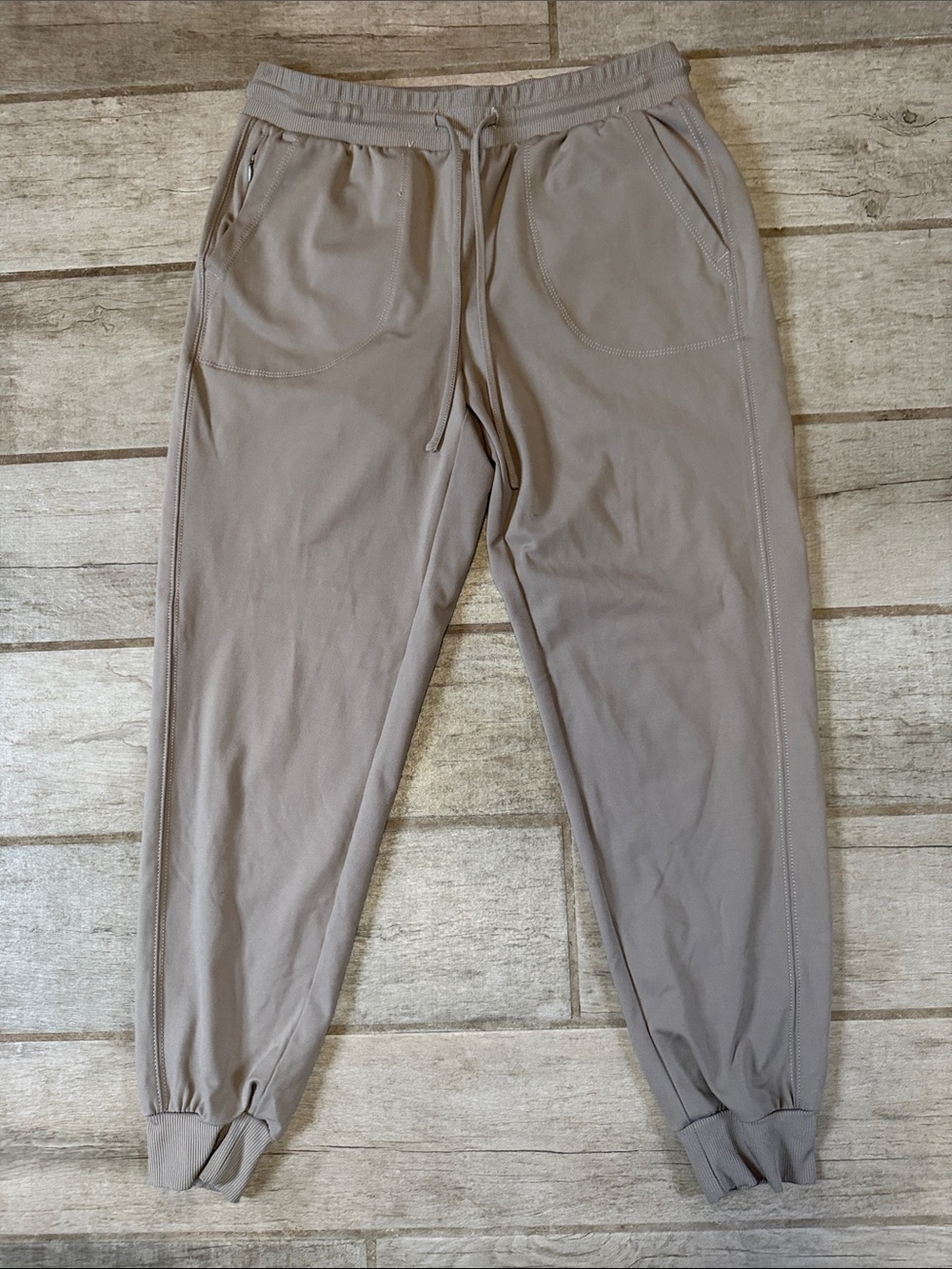 Rachel Zoe Taupe Stretch Jogger Pants Size M